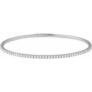 Flexible Diamond Bangle Bracelet