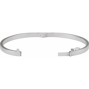 Sterling Silver Hinged 7" Bangle Bracelet