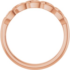 14K Rose Gold Anchor Chain Link Ring