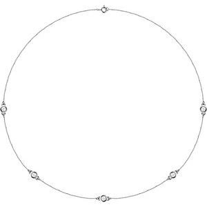Bezel-Set Station Necklace