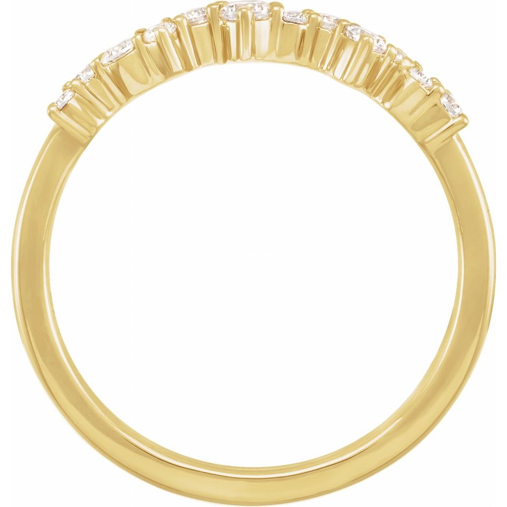 1/4 Ctw Lab-Grown Diamond 14k White Gold Scattered Stackable Ring