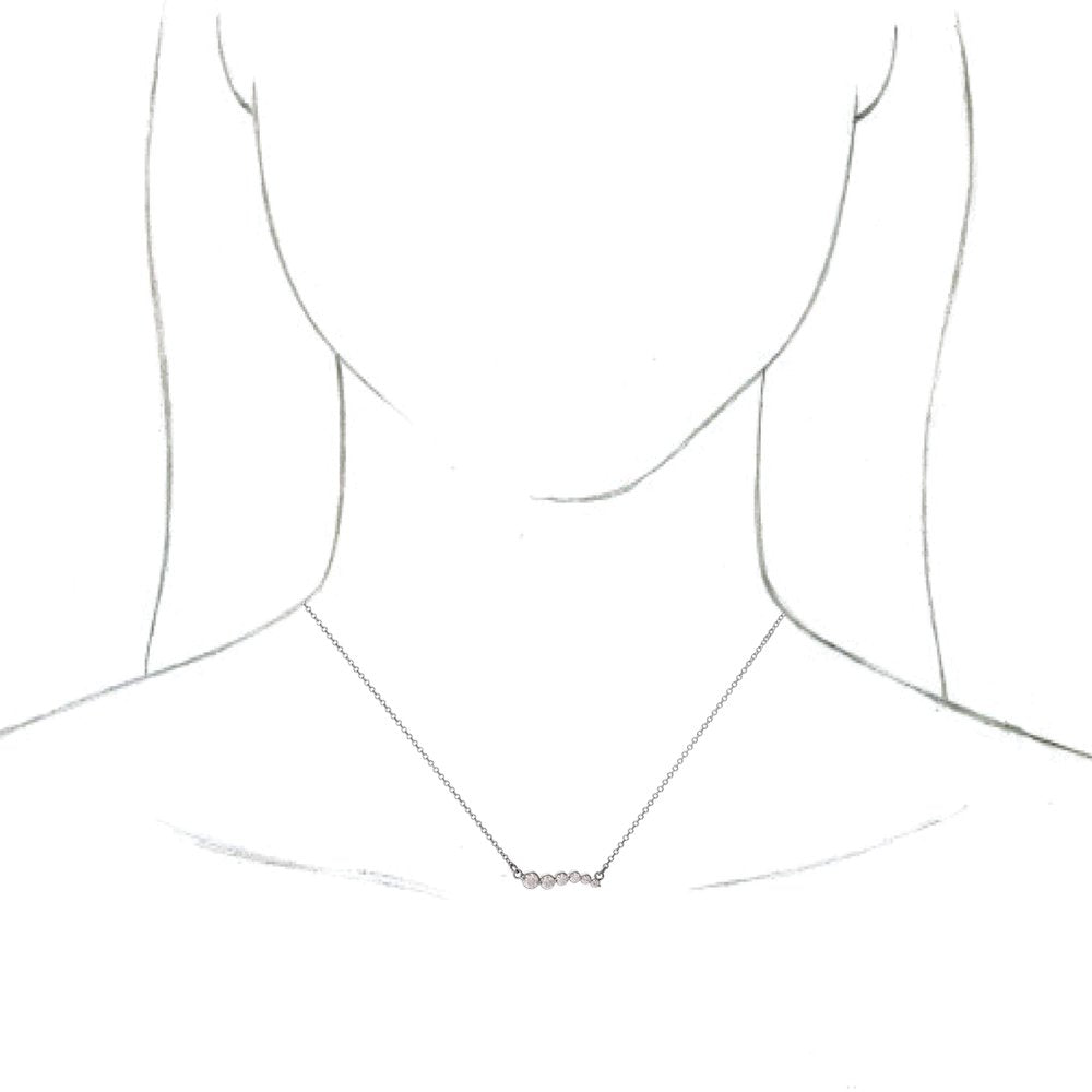 Natural Diamond Graduated 18" Necklace