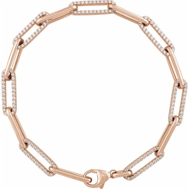 Ozoara & Co. diamonds and gold paper clip bracelet