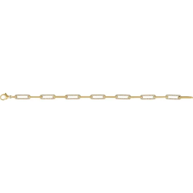 Ozoara & Co. diamonds and gold paper clip bracelet