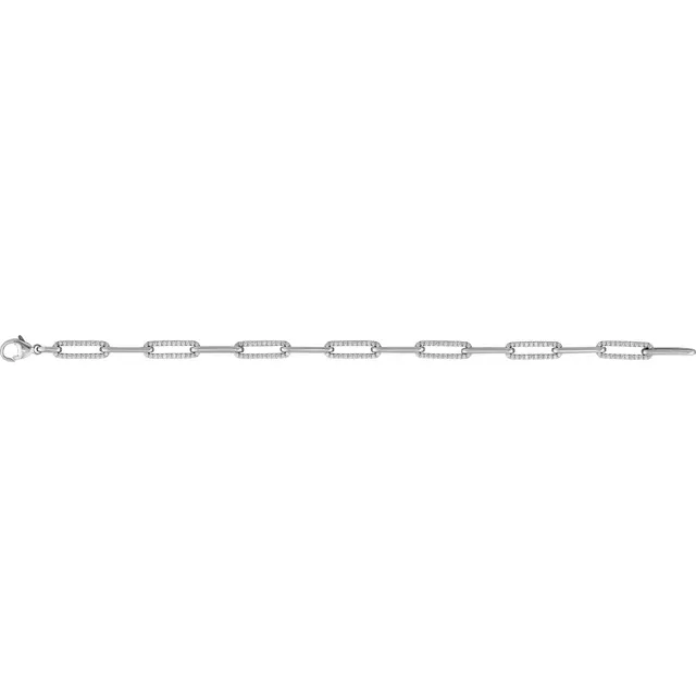 Ozoara & Co. diamonds and gold paper clip bracelet