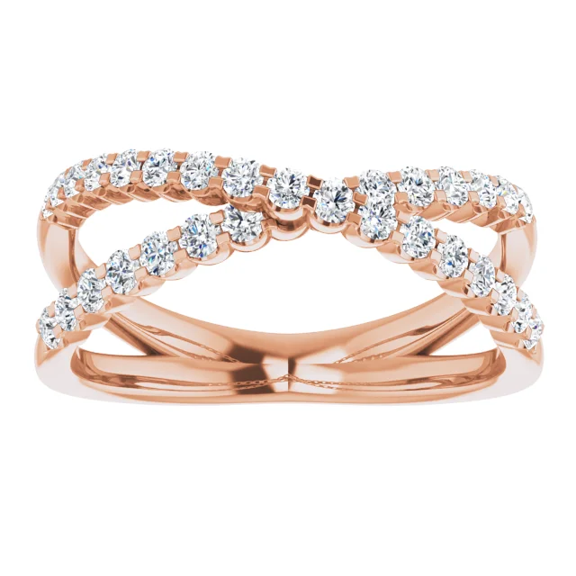 1/2 CTW Grown Brilliance Diamond Criss-Cross Ring