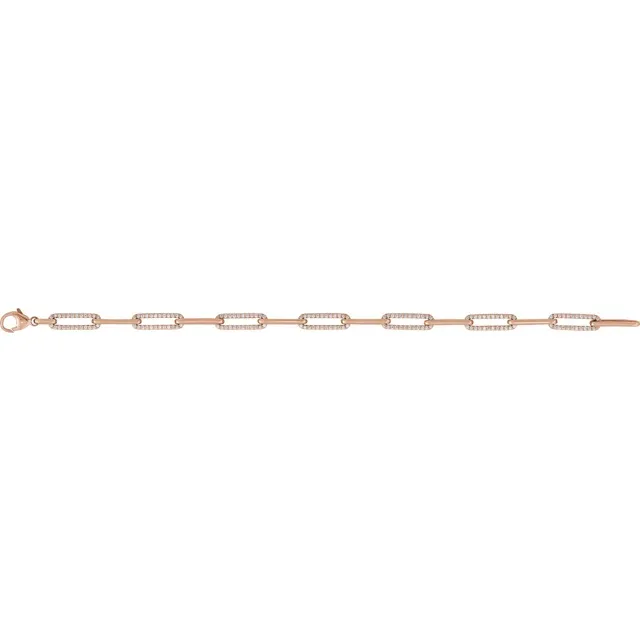 Ozoara & Co. diamonds and gold paper clip bracelet
