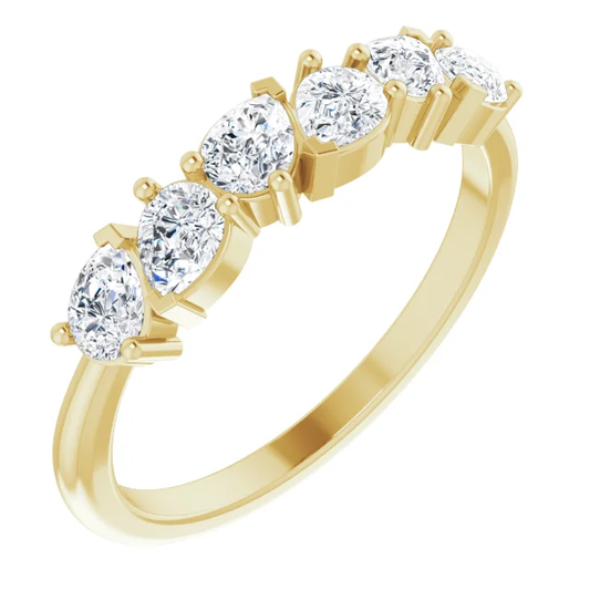 Natural Diamond Pear Shape Anniversary Band
