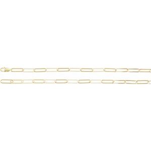 14K Yellow Gold-Filled 6.2 mm Paperclip-Style 18" Chain