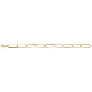 14K Yellow Gold 6.2 mm Paperclip-Style 7" Chain