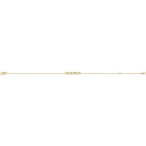 14K Yellow Gold Mama 6 1/2-7 1/2" Bracelet