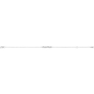 14K White Gold Mama 6 1/2-7 1/2" Bracelet