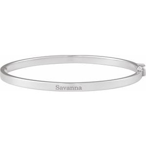 Sterling Silver Hinged 7" Bangle Bracelet