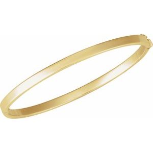 14K Yellow Gold Hinged 7" Bangle Bracelet