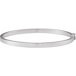 Sterling Silver Hinged 7" Bangle Bracelet