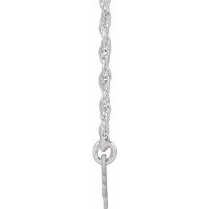 Sterling Silver Retro Nameplate 16-18" Necklace