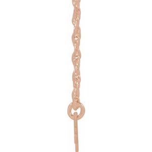 14K Rose Gold-Plated Sterling Silver Retro Nameplate 16-18" Necklace