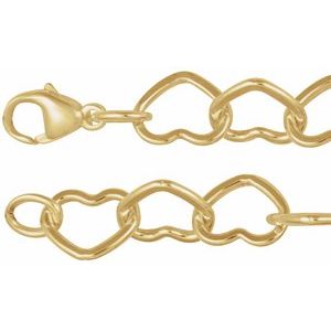 14K Gold-Filled Heart Chain Bracelet