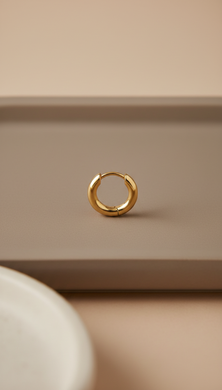 Gold Huggie Hoop Earrings