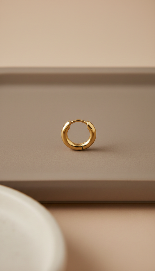 Gold Huggie Hoop Earrings