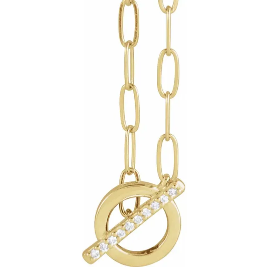 Hook & Eye Diamond Toggle Necklace