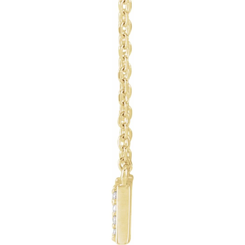 14K Yellow 1/10 Natural Diamond "Mama" 18" Necklace