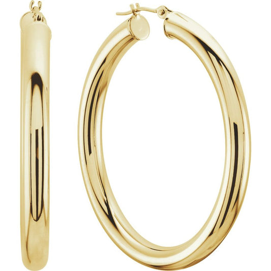 14K Yellow 20 mm Hoop Earrings