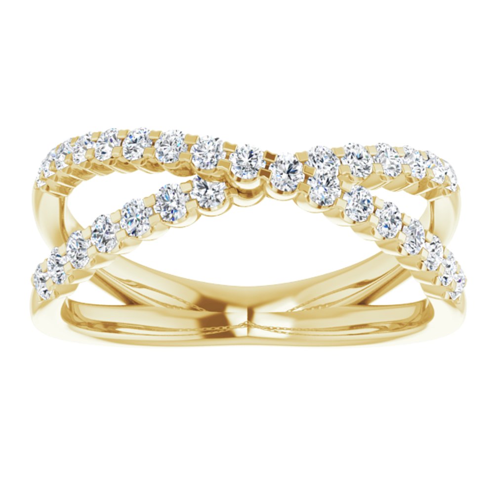 1/2 CTW Grown Brilliance Diamond Criss-Cross Ring