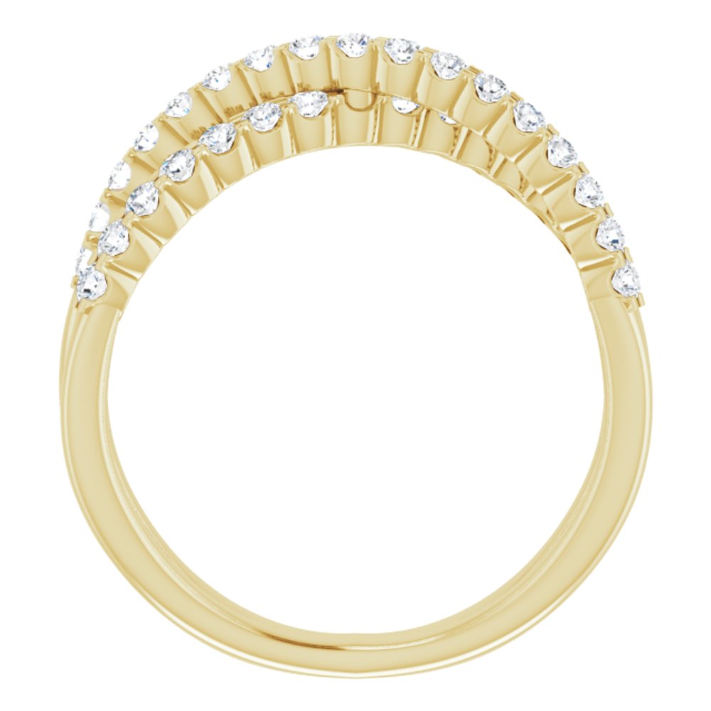 1/2 CTW Grown Brilliance Diamond Criss-Cross Ring