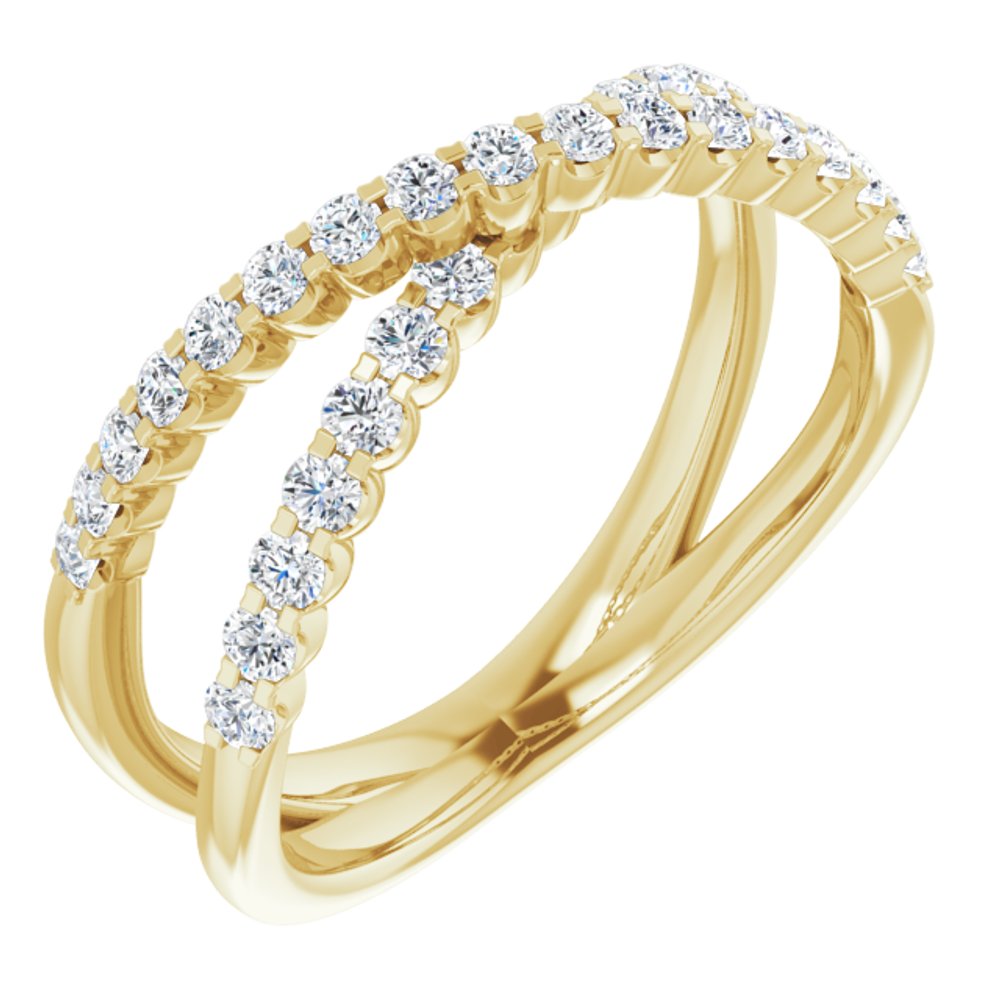 1/2 CTW Grown Brilliance Diamond Criss-Cross Ring