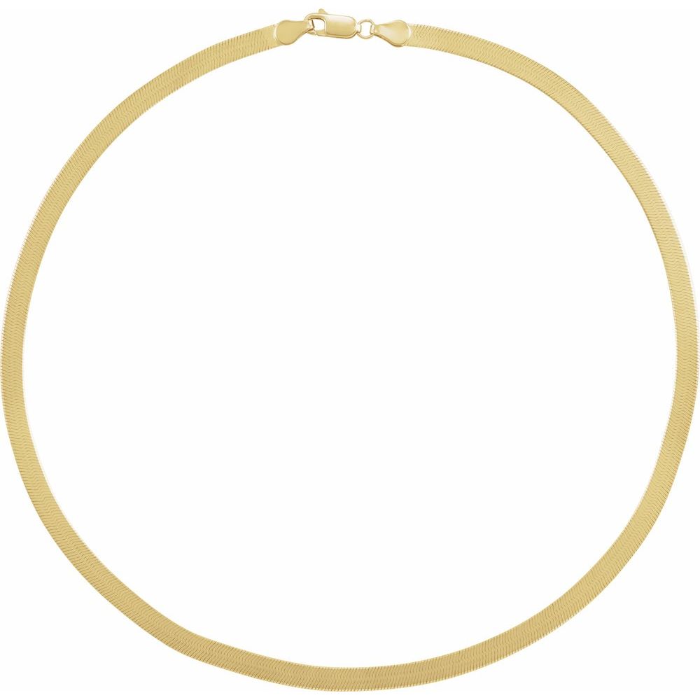 14K Yellow 4.6 mm Flexible Herringbone Chain