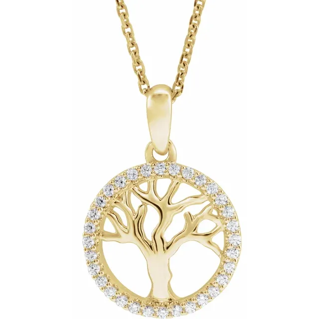 Diamond Tree of Life Necklace & Pendant