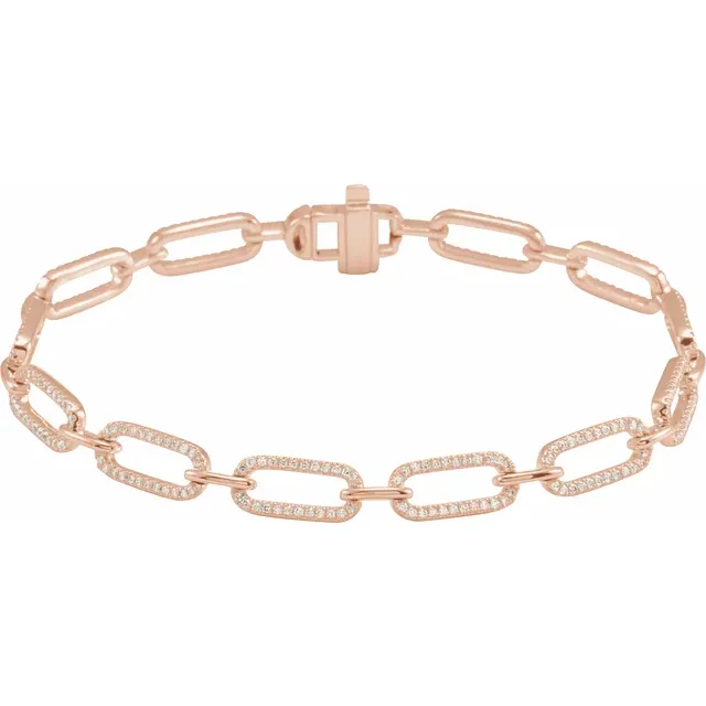 Diamond Paper Clip Bracelet (Ozoara & Co.)