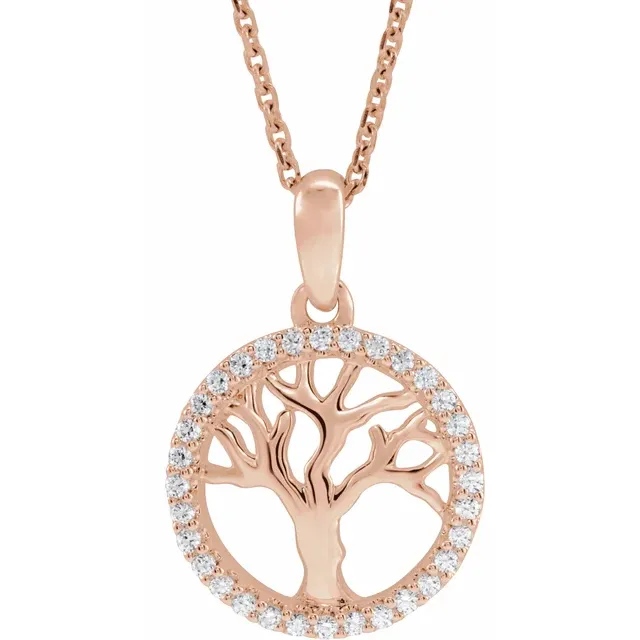 Diamond Tree of Life Necklace & Pendant