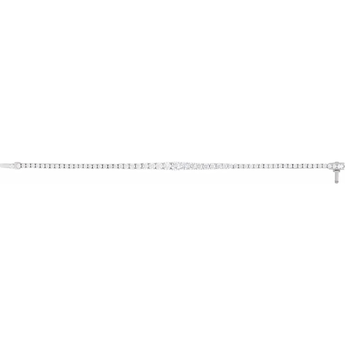 Graduated Center Diamond Tennis Bracelet