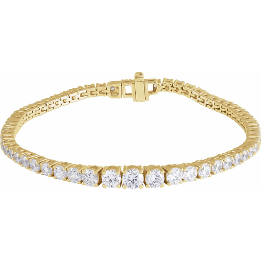 Graduated Center Diamond Tennis Bracelet