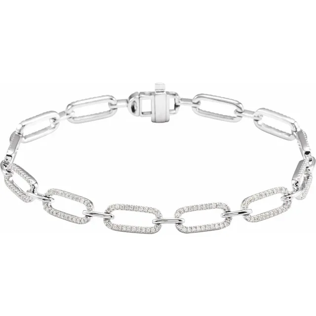 Diamond Paper Clip Bracelet (Ozoara & Co.)