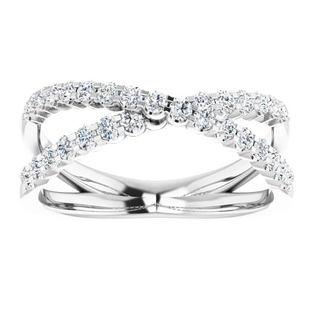 1/2 CTW Grown Brilliance Diamond Criss-Cross Ring
