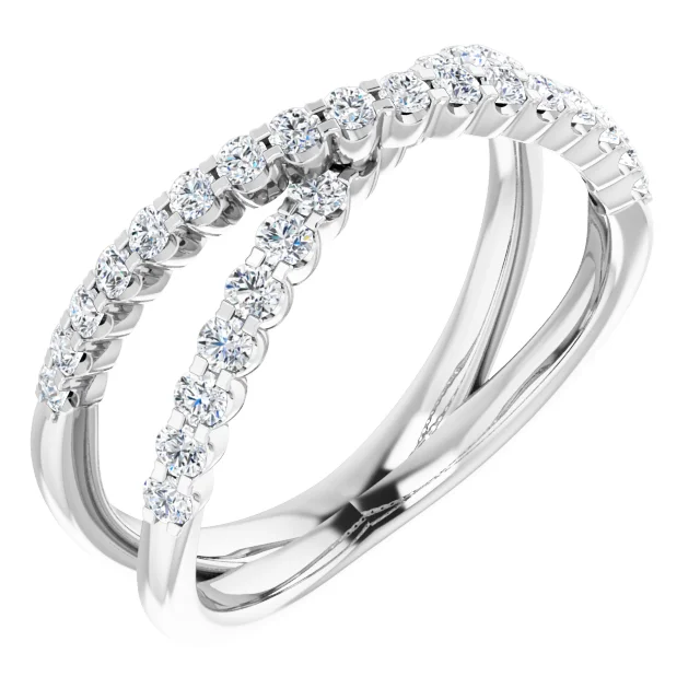 1/2 CTW Grown Brilliance Diamond Criss-Cross Ring