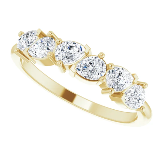 Natural Diamond Pear Shape Anniversary Band