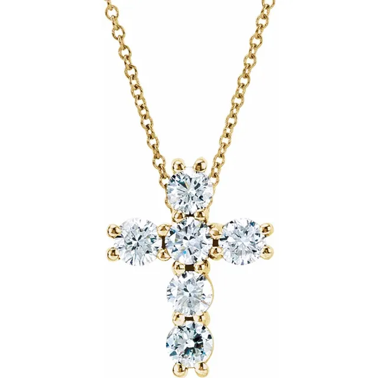 Ozoara & Co. yellow gold diamond cross