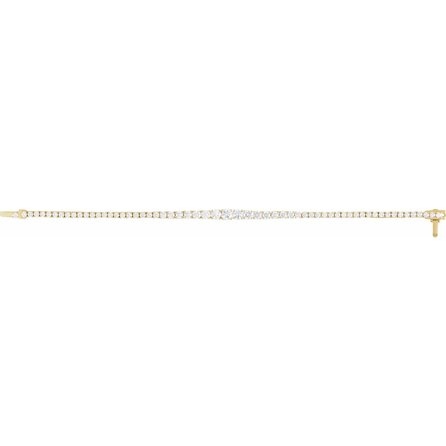 Graduated Center Diamond Tennis Bracelet